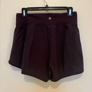 High waisted purple Lululemon shorts